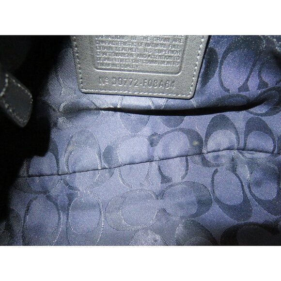 Coach 2007 Black Leather Hampton Demi Baguette Hobo Satchel Bag 8A64 - Picture 6 of 10